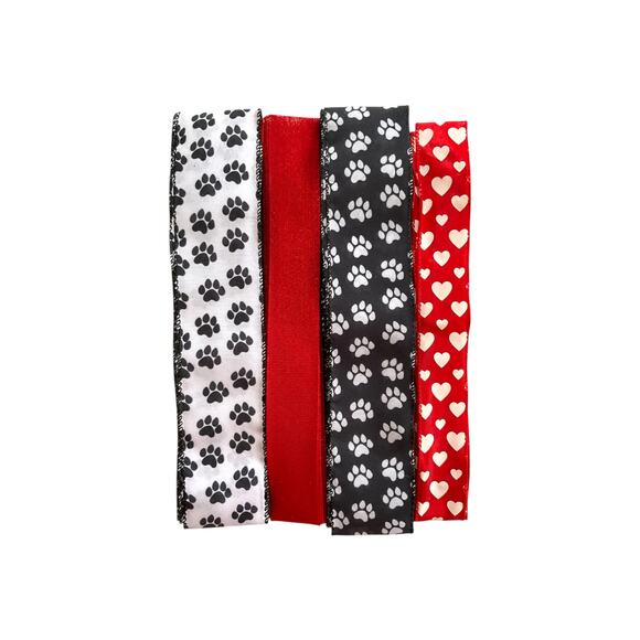 DIY Pet Wreath Making Kit, My Kids Have Paws Sign Ribbon Bundle Set, Decor Craft - Picture 3 of 5